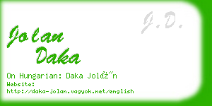 jolan daka business card